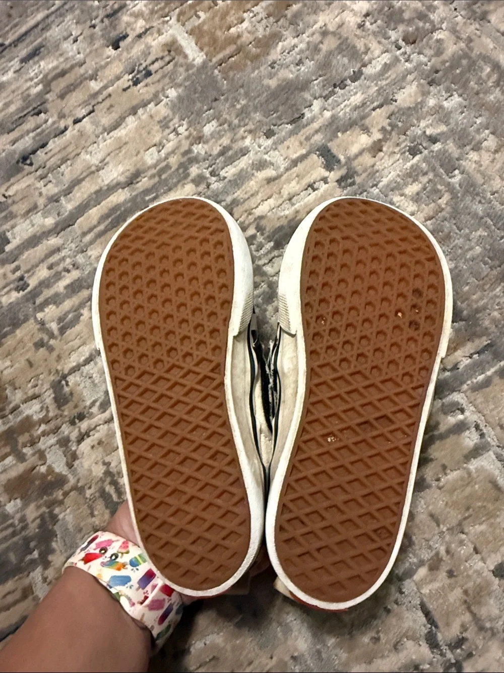 Vans Kids Checkerboard Slip-On Sneakers - Black & Cream